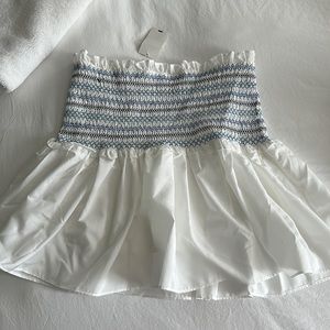 DO+BE blue and white mini skirt